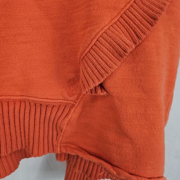 Free People Solid Honey Dove Pullover Sweatshirt In Morning Burst Orange Sz Med - Picture 6 of 10